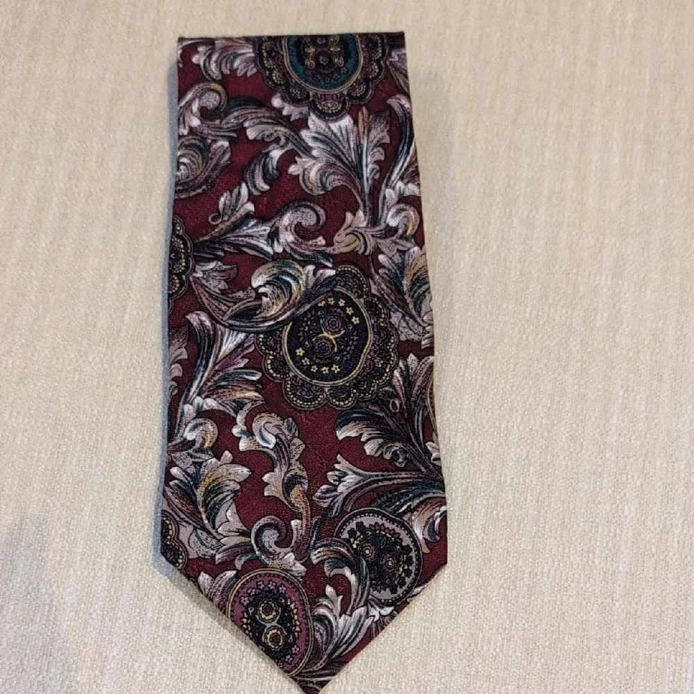 Elegant Givenchy 100% Silk Paisley Men's Necktie Made in USA